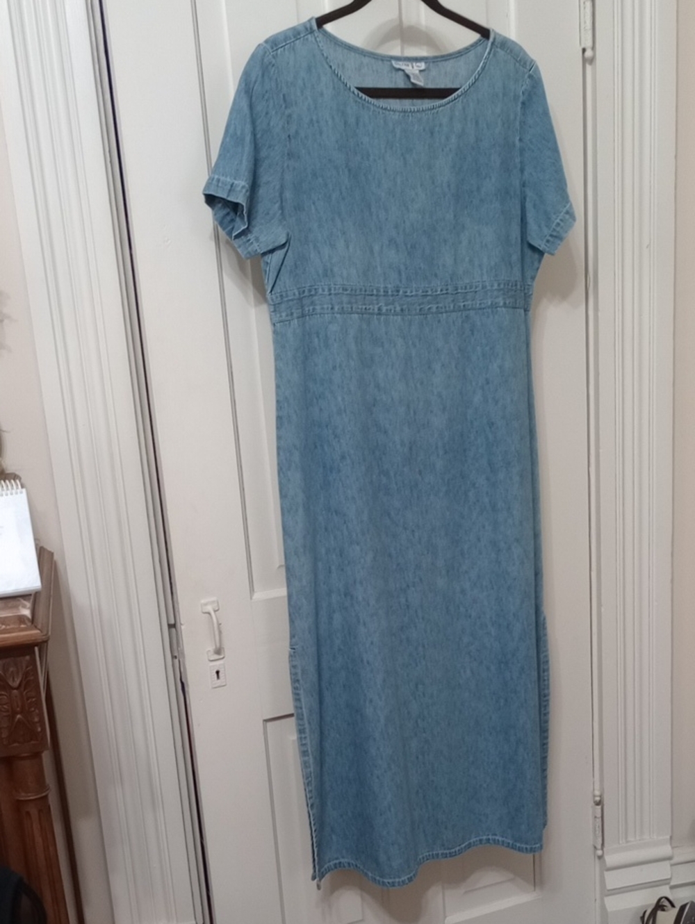 GALYAN'S Light Blue 100% Cotton Denim Dress - 20" Chest   56" Long